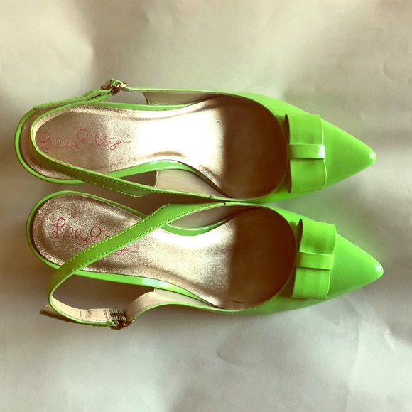 lime green kitten heels